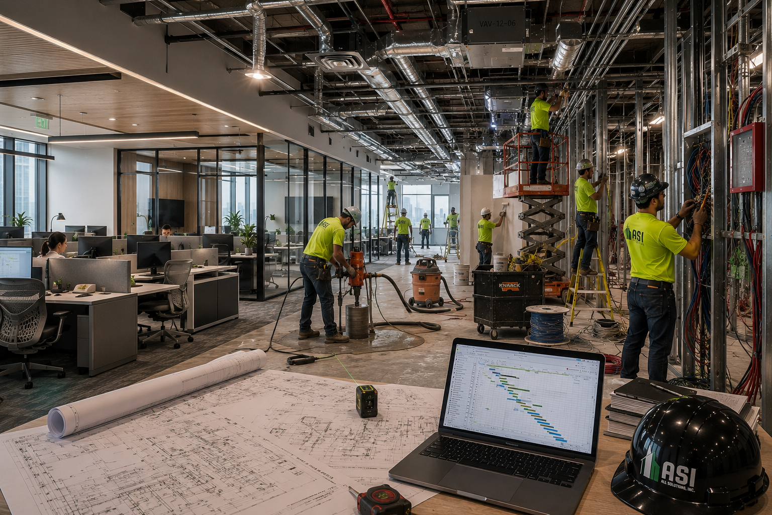 ASI Team working on jobsite