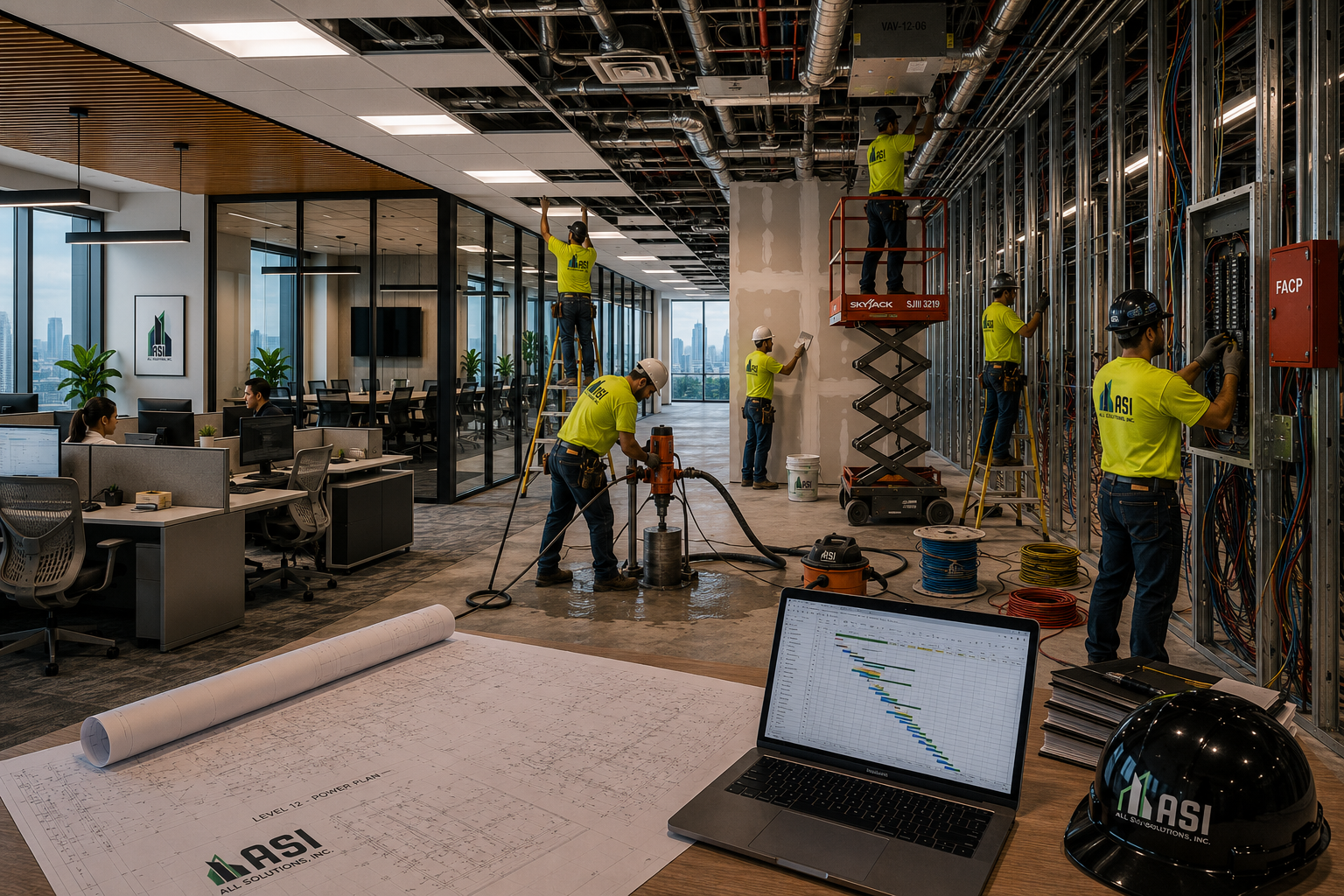 ASI Team working on jobsite