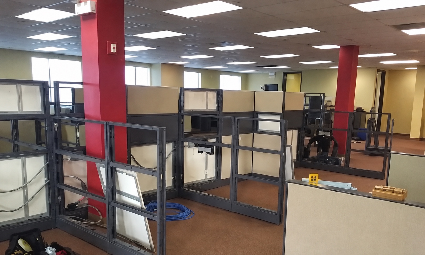 Workstation installation during a confidential office relocation