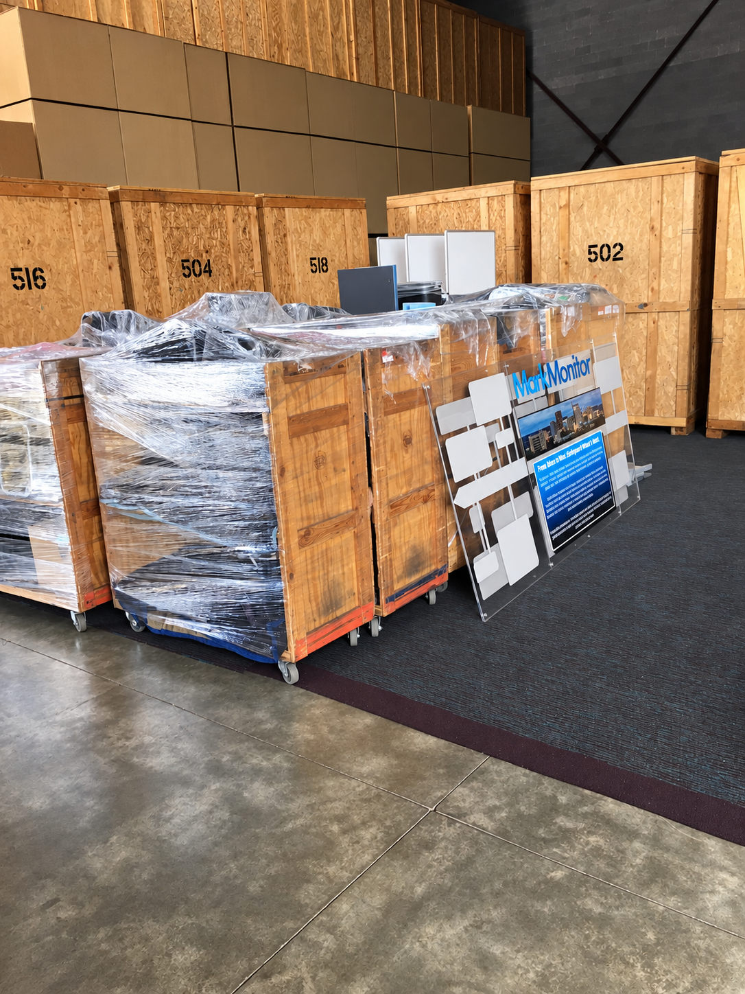 Meridian protected workplace assets in storage