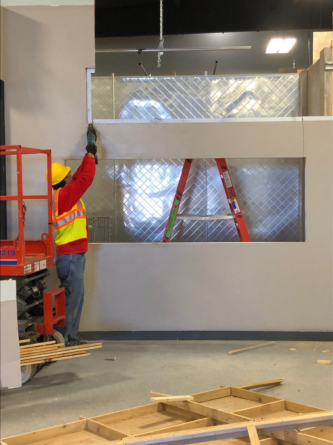 Glass and finish work during Canoga Park studio closeout