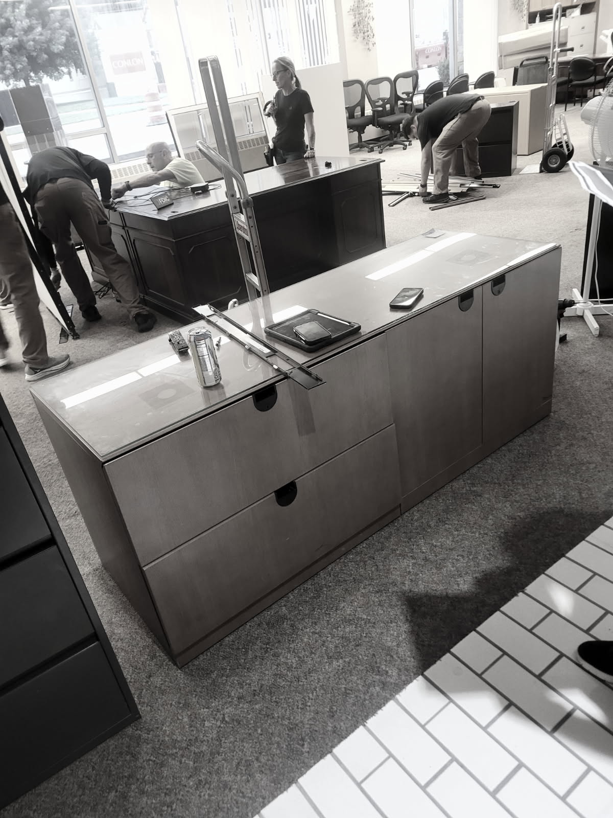 Cabinet removal and furniture reconfiguration | In Progress