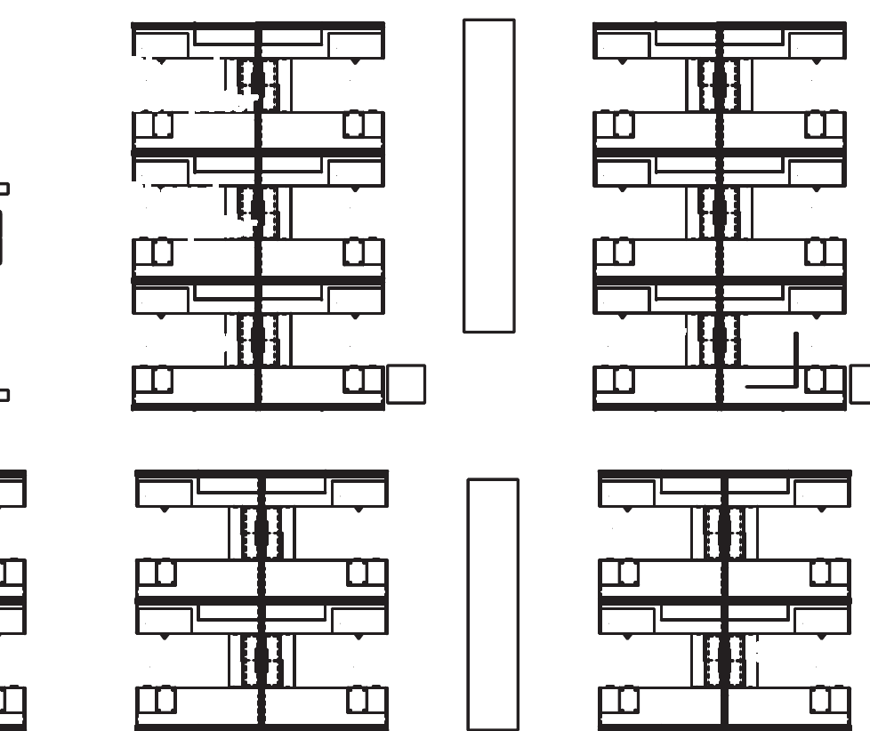 Sanitized detail of existing Stantec Chicago workstation clusters