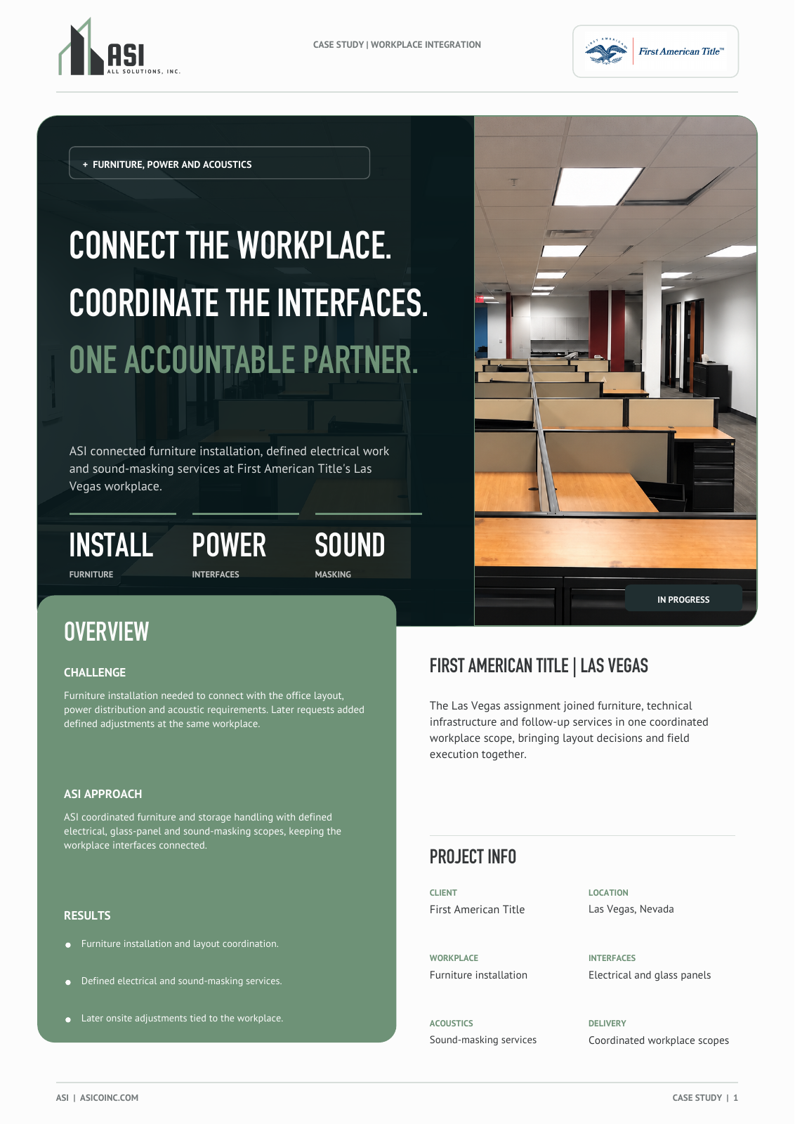 First American Title Las Vegas Workplace Integration case study cover