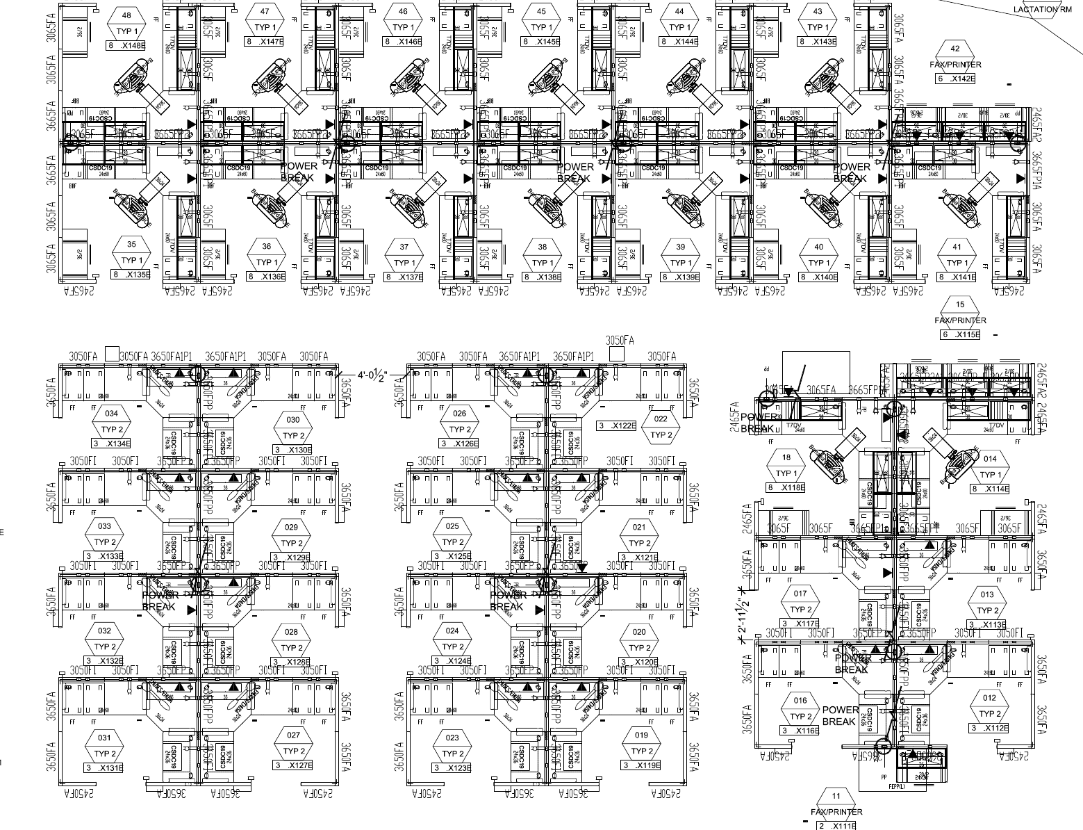 Workstation groups | Furniture plan excerpt