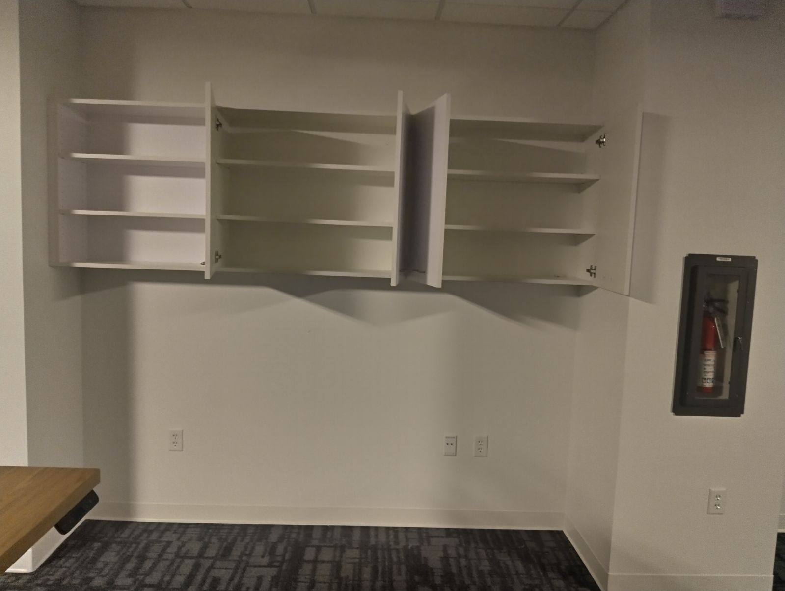 Cleared cabinet shelving | Completed
